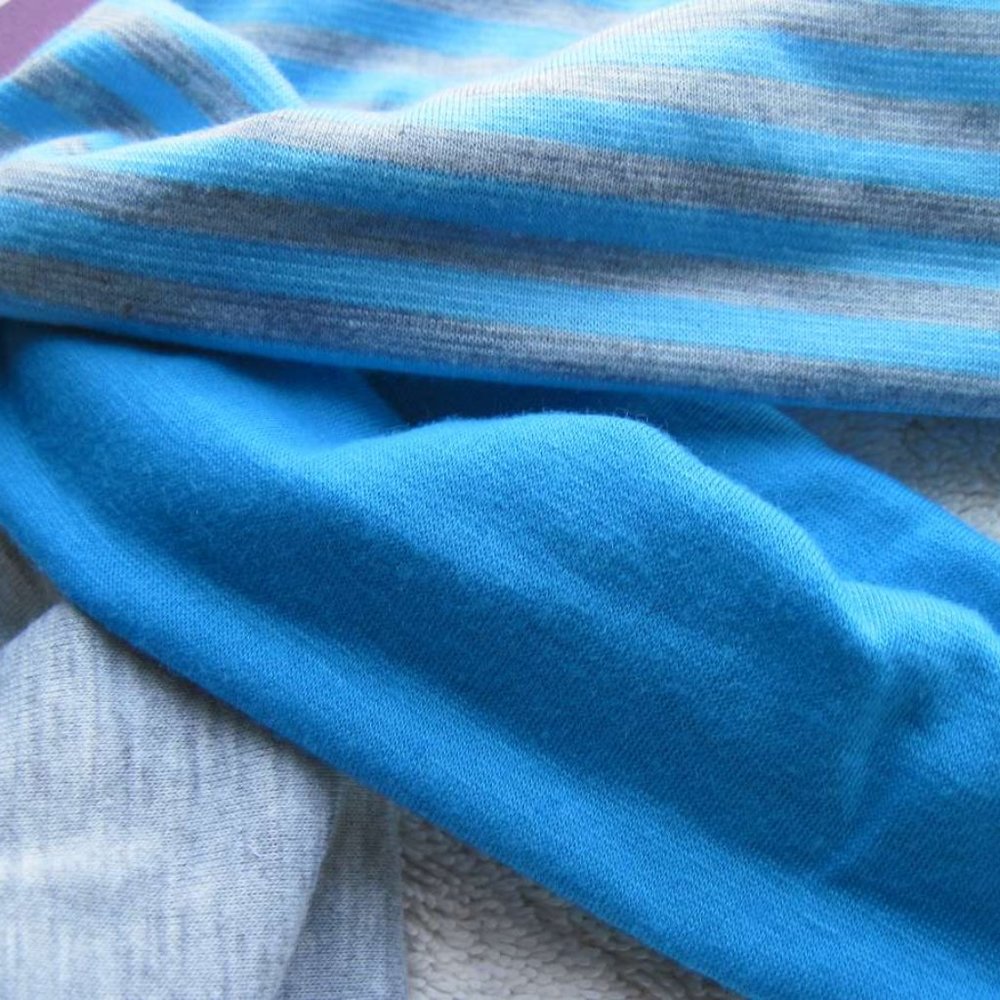 3 Goody Comfort Headwraps 2 Inch Wide Soft Fabric Head Bands Blue Gray Workout